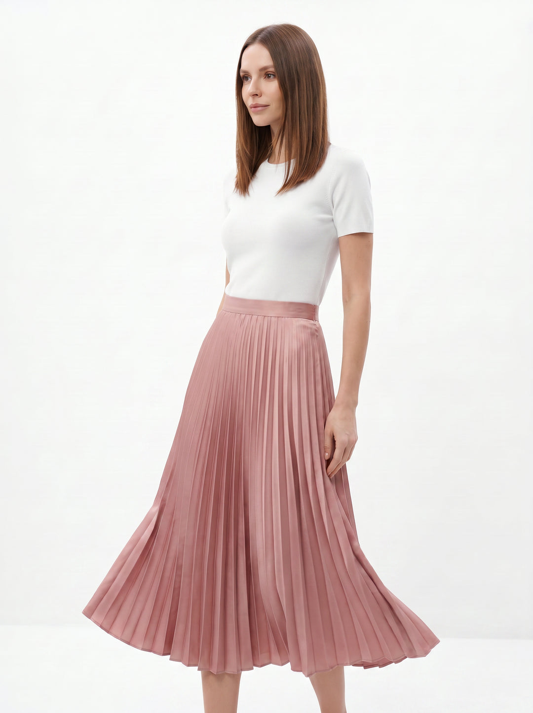 Satin-Plisseerock – Feminine Leichtigkeit