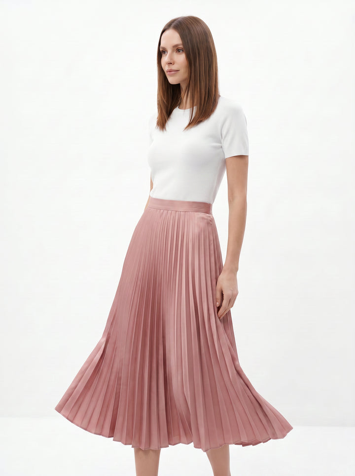 Satin-Plisseerock – Feminine Leichtigkeit