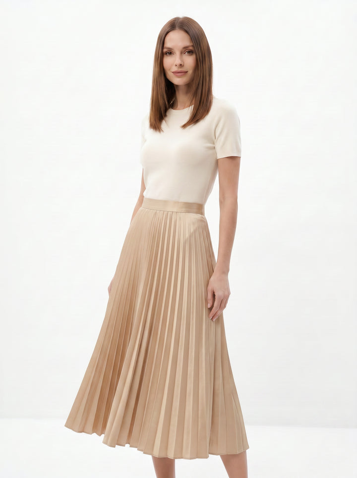 Satin-Plisseerock – Feminine Leichtigkeit