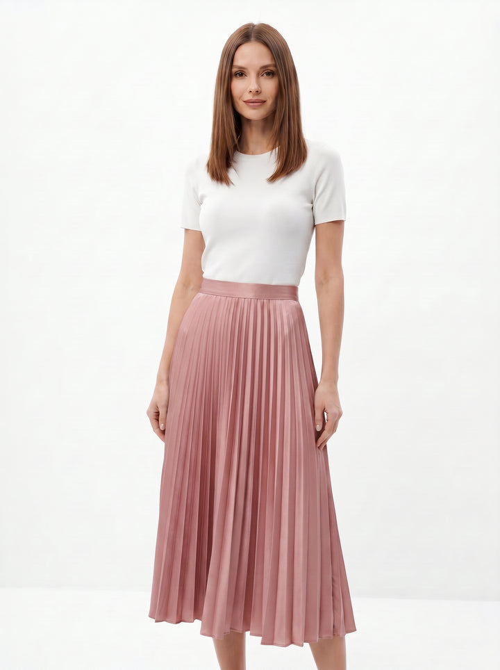 Satin-Plisseerock – Feminine Leichtigkeit