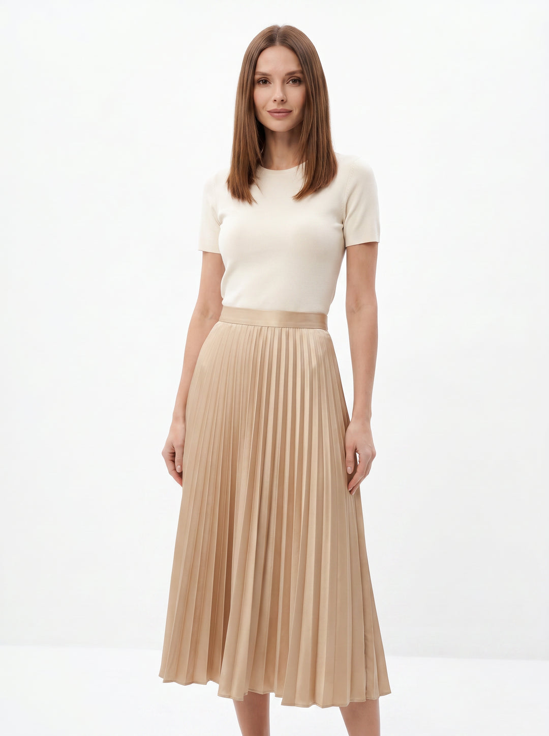 Satin-Plisseerock – Feminine Leichtigkeit