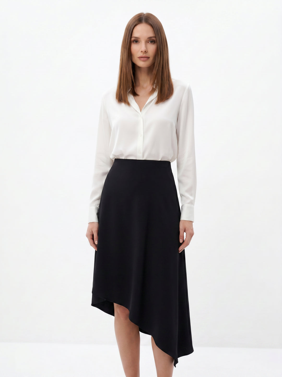 Asymmetrischer Midi-Rock – Moderne Eleganz