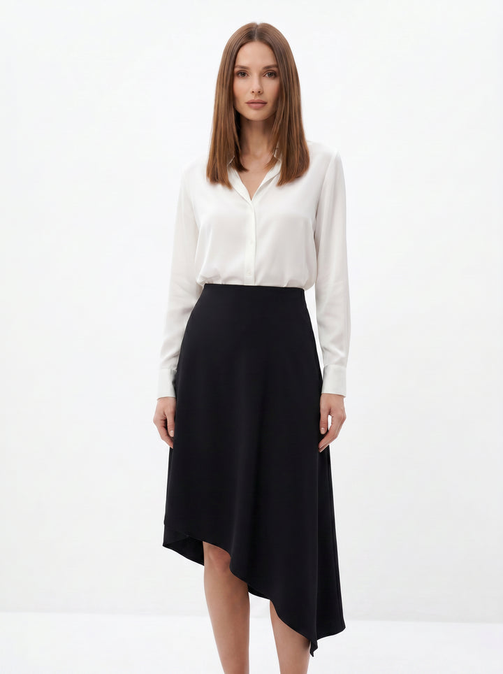 Asymmetrischer Midi-Rock – Moderne Eleganz